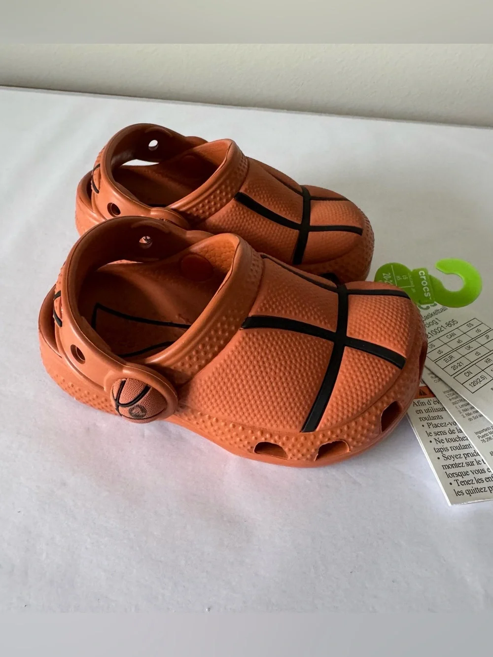 NWT CROCS Size 5 Baby Adorable Basketball Sandals Clogs